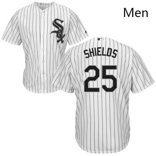 Mens Majestic Chicago White Sox 33 James Shields Replica White Home Cool Base MLB Jersey